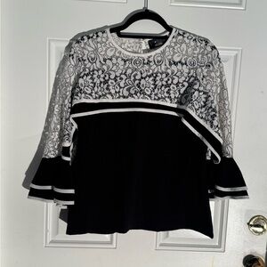 Chic Lace Contrast Women's Blouse